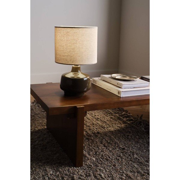 Hnedá/krémovobiela keramická stolová lampa (výška  29 cm) Laila – Jotex-image-1