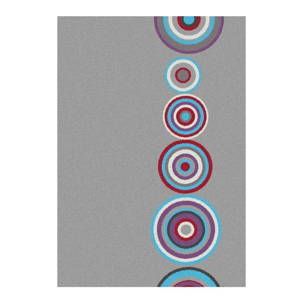Sivý koberec Universal Boras Circles, 67 × 250 cm