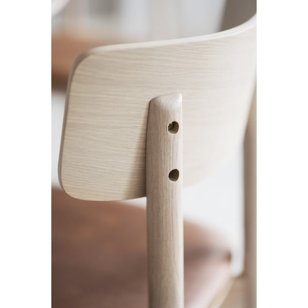 Jedálenská stolička z imitácie kože v koňakovohnedo-prírodnej farbe v súprave 2 ks Wolcott – Rowico-image-2