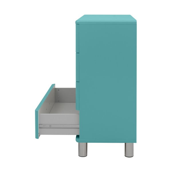 Tyrkysovomodrá vysoká komoda 86x92 cm Malibu - Tenzo-image-2