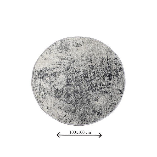 Sivá kúpeľňová predložka ø 100 cm Evidence – Foutastic-image-3