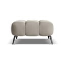 Béžová zamatová podnožka Nalu – Makamii