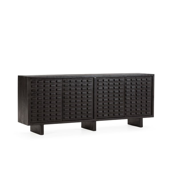 Čierna komoda z mangového dreva 200x80x40 cm Inaya – MOME-image-3