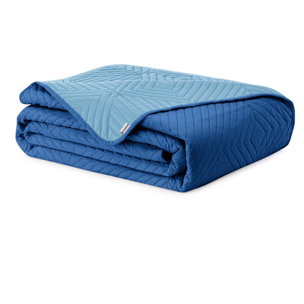 E-shop Modrý prešívaný pléd z mikrovlákna 220x240 cm Softa – Restilo