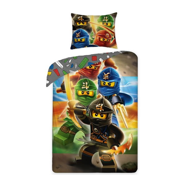 Detské bavlnené obliečky Halantex Lego Ninjago, 140 x 200 cm