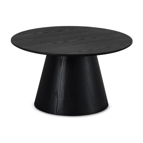 Čierny konferenčný stolík v dekore duba ø 80 cm Tango – Furnhouse