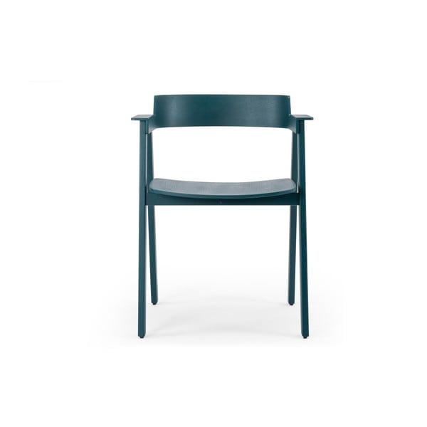 Jedálenská stolička s podrúčkami z dubového dreva v petrolejovej farbe Flip – Gazzda-image-2