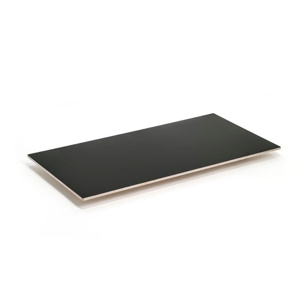 Čierna doska k nohám stolu Flat 150x75 cm, čierna