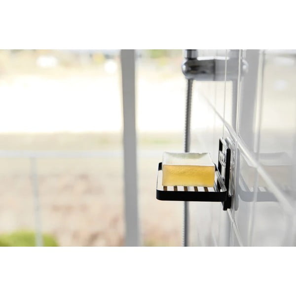 Čierna samodržiaca kovová nádobka na mydlo Film Hook – YAMAZAKI-image-3