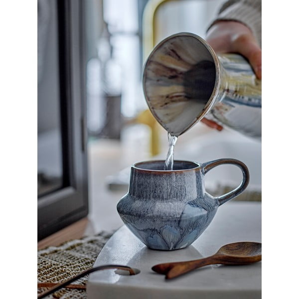 Svetlomodré hrnčeky v súprave 4 ks z kameniny 300 ml Bessie – Bloomingville-image-3