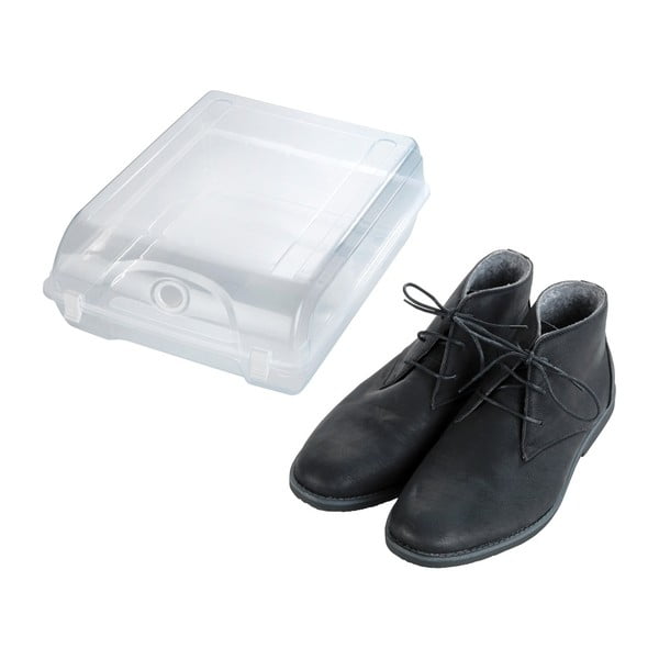 Transparentné úložný box na topánky Wenko Smart, šírka 29 cm
