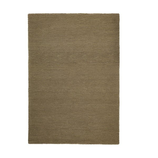 Kaki ručne tkaný vlnený koberec 160x230 cm Harris Boucle – Flair Rugs