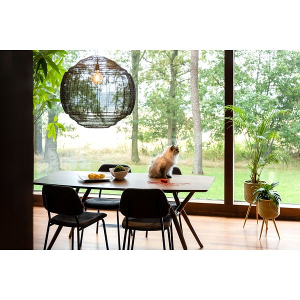 Čierne závesné svietidlo ø 70 cm Meezan – Dutchbone-image-4