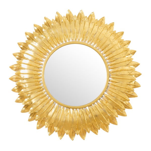 Zlaté zrkadlo Ixia Sol Metal Cristal, 68 x 68 cm