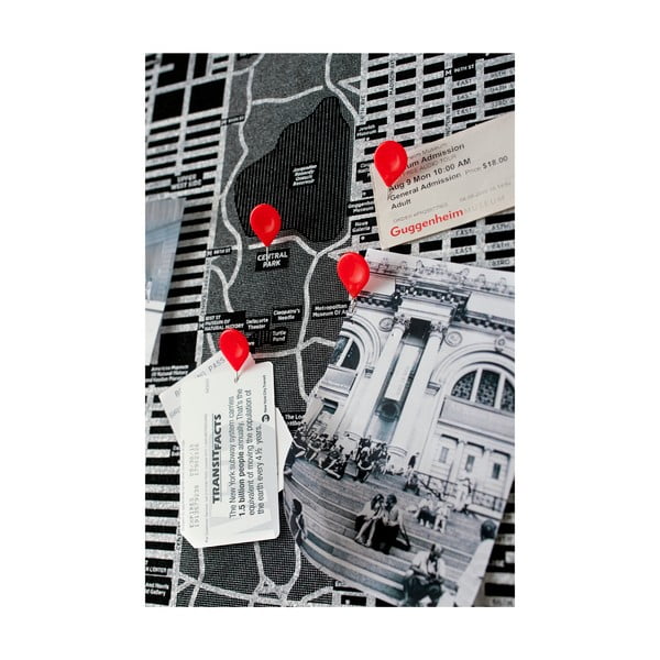 Čierna nástenná mapa sveta Palomar Pin World, 126 × 68 cm-image-3