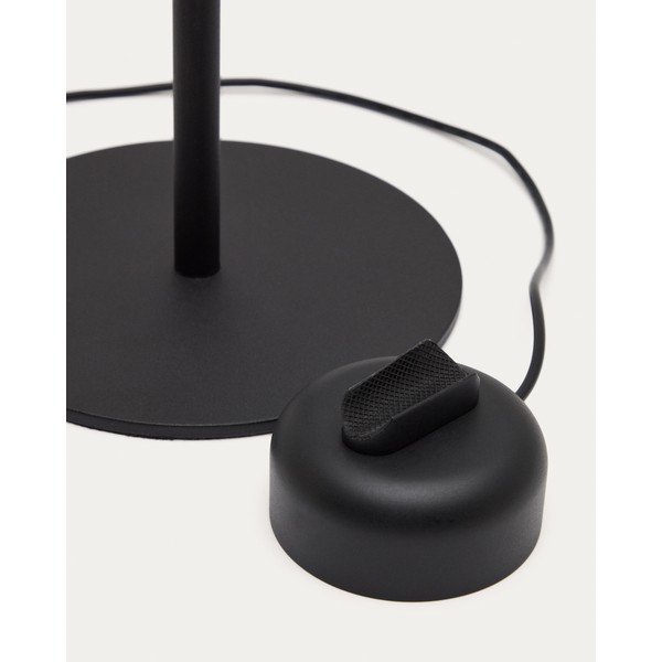 Čierna kovová LED stmievateľná stolová lampa (výška 61,5 cm) Orey – Kave Home-image-3