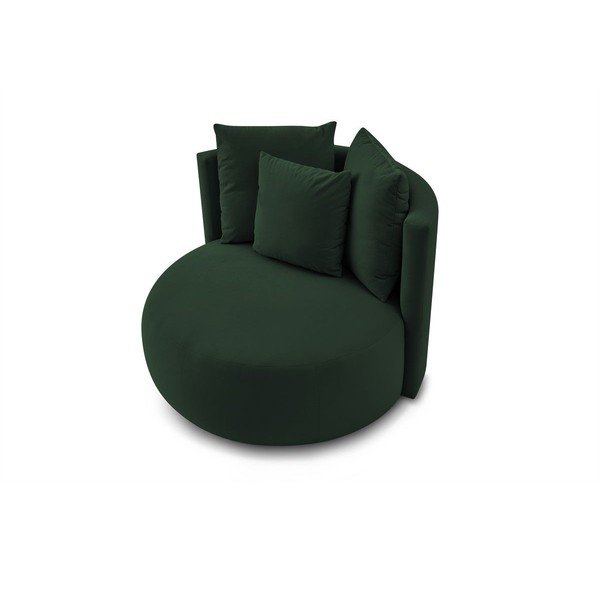 Tmavozelené zamatové kreslo Cesar – Bobochic Paris-image-4