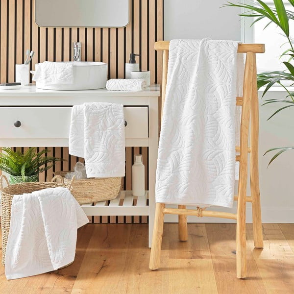 Biela froté bavlnená osuška 70x130 cm Madeira – douceur d'intérieur-image-3