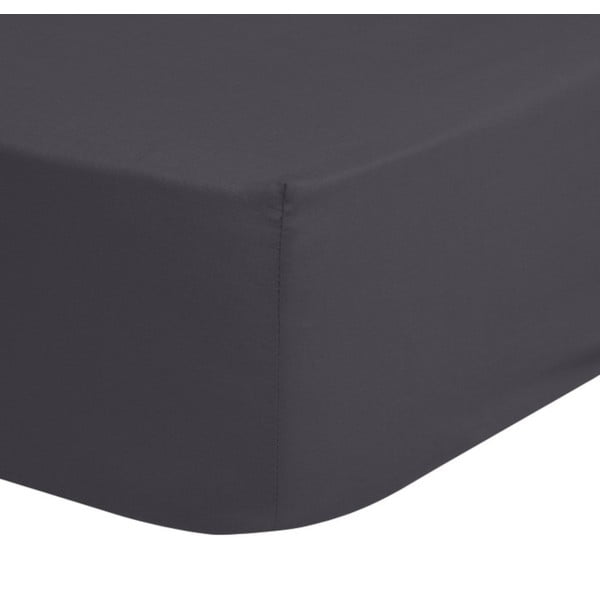 Tmavosivá bavlnená elastická plachta Good Morning, 90 x 200 cm-image-1