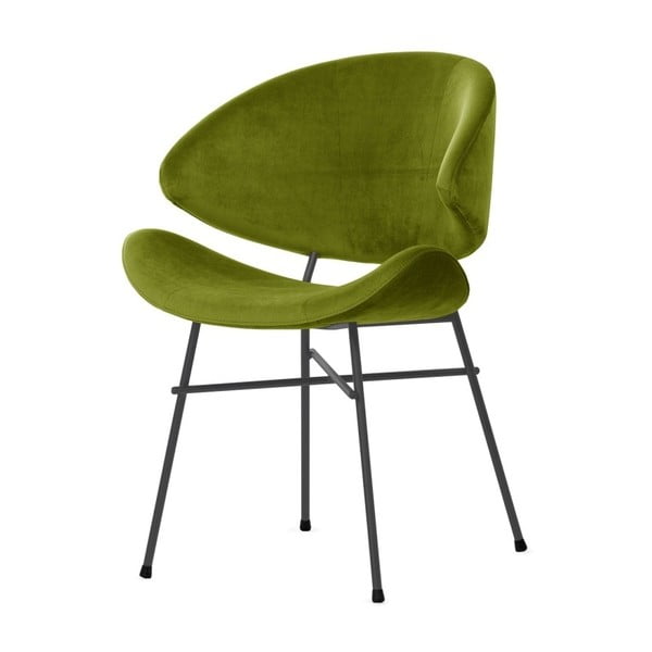 Zelená stolička s čiernymi nohami Iker Cheri