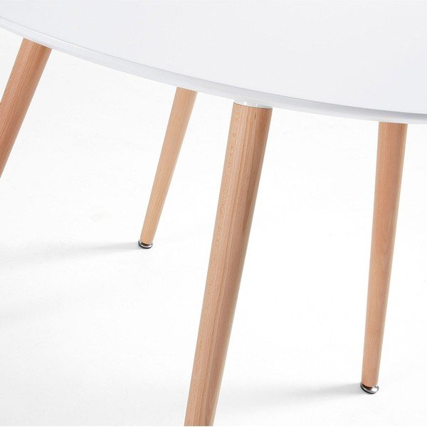 Jedálenský stôl z bukového dreva Kave Home Daw, ⌀ 100 cm-image-3