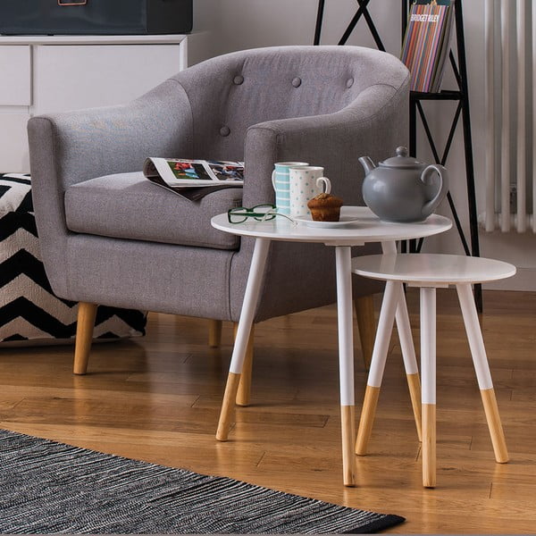 Okrúhle odkladacie stolíky v súprave 2 ks Viborg – Premier Housewares-image-2