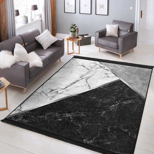 Bielo-čierny koberec 80x150 cm - Mila Home-image-1