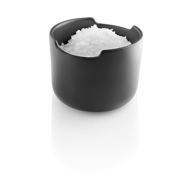 Čierna kameninová dóza na soľ s dreveným vekom Eva Solo Nordic-image-3