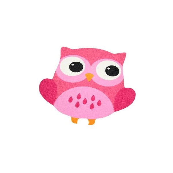 Detský ružový koberec Zala Living Owl, 66 × 66 cm