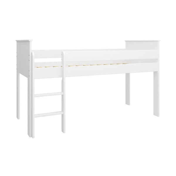 Biela vyvýšená detská posteľ 90x200 cm Alba - Tvilum-image-1