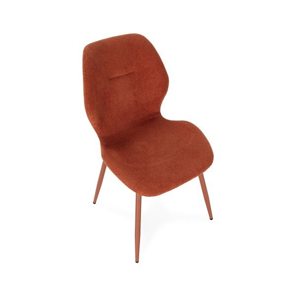 Terakotové čalúnené jedálenské stoličky v súprave 4 ks Ansu – Marckeric-image-3