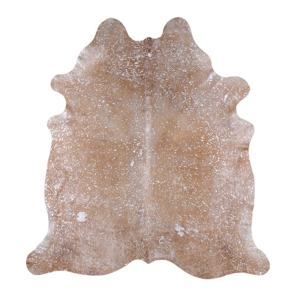 Pravá hovädzia koža Arctic Fur Silver Camel, 202 × 188 cm