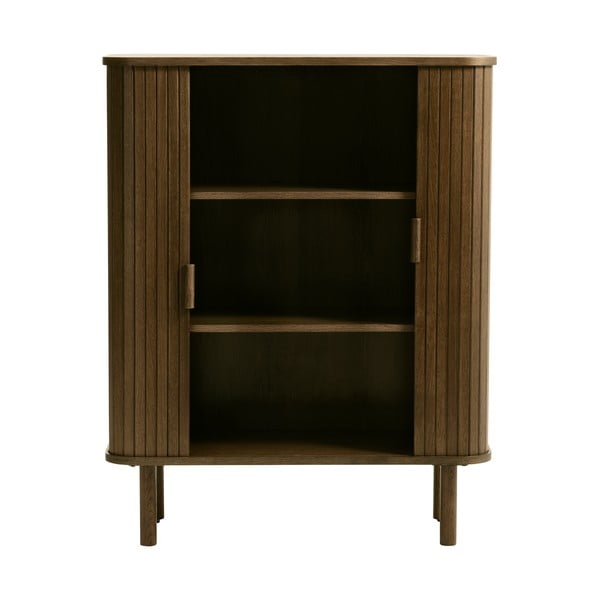 Hnedá skrinka v dekore duba s posuvnými dverami 113x90 cm Cavo – Unique Furniture-image-3