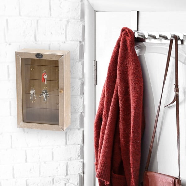 Nástenná drevená skrinka na kľúče - Orion-image-1