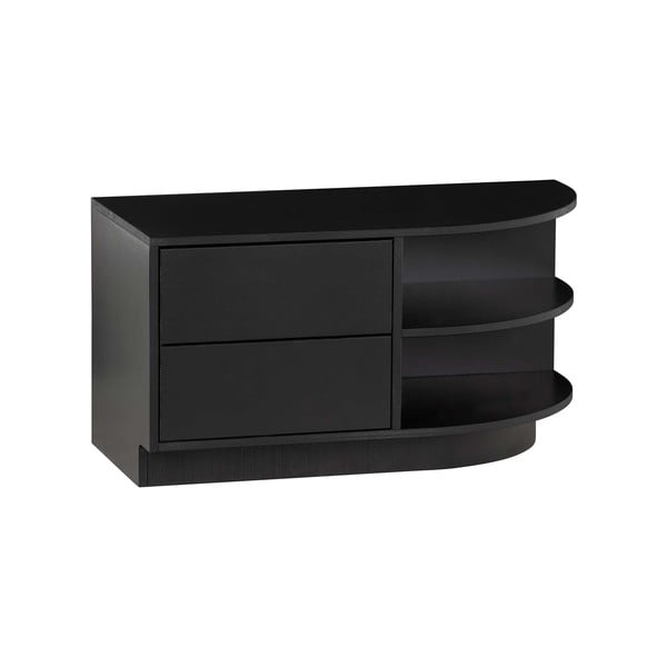 Čierny modulárny TV stolík z borovicového dreva 78x40 cm Finca – WOOOD-image-3