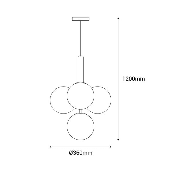 Čierne závesné svietidlo SULION Musa, výška 120 cm-image-3