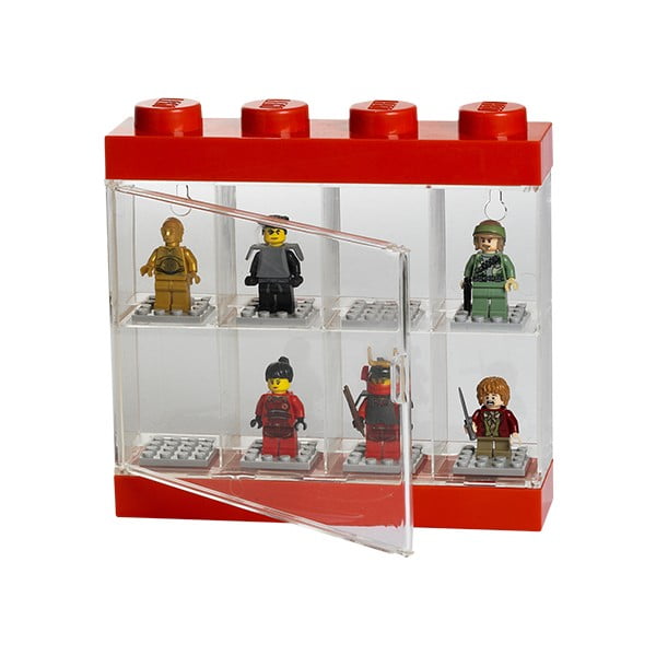 Červeno-biela zberateľská skrinka na 8 minifigúrok LEGO®-image-2