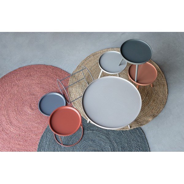 Tmavosivý odkladací stolík WOOOD Sasha, ø 41 cm-image-1