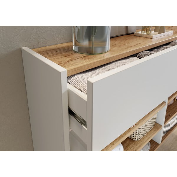 Biela skrinka v dekore duba 110x57x22 cm Ameca – Germania-image-4