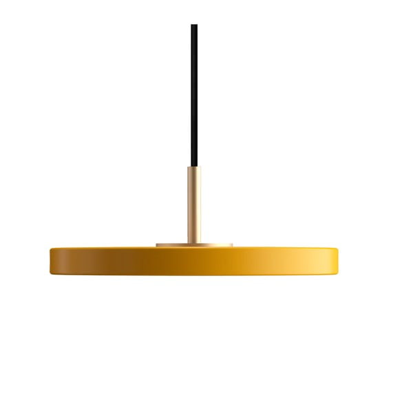 Okrovožlté LED závesné svietidlo s kovovým tienidlom ø 15 cm Asteria Micro – UMAGE-image-3