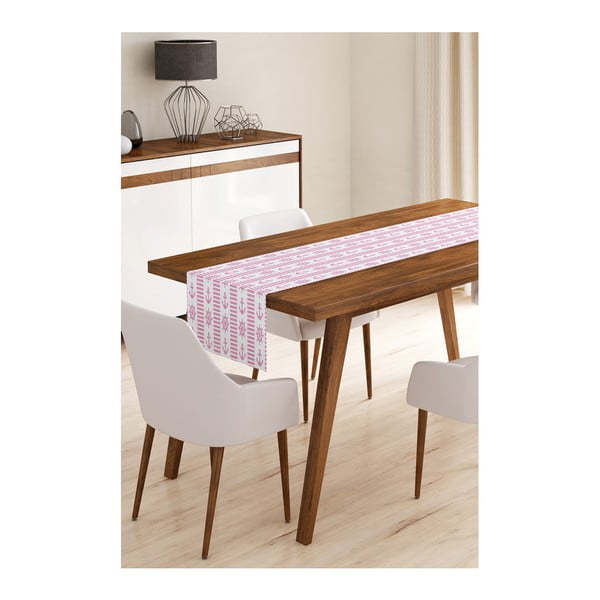 Behúň na stôl z mikrovlákna Minimalist Cushion Covers Pink Navy, 45 × 145 cm