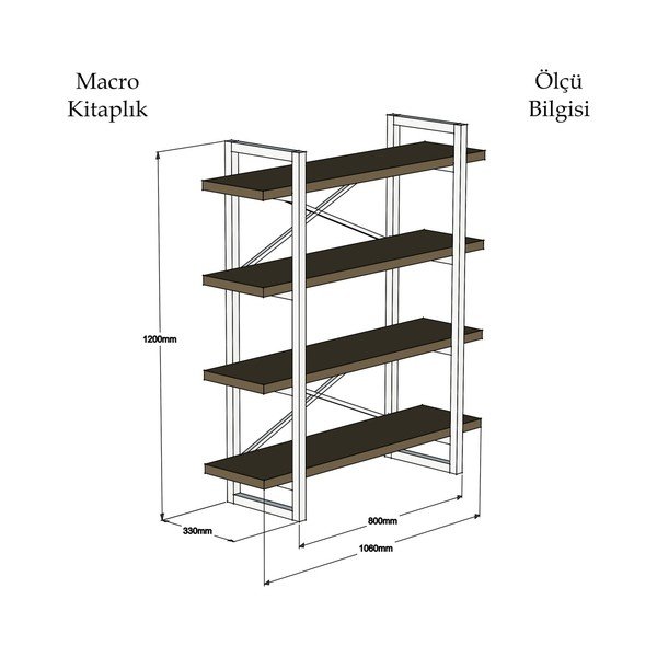 Knižnica s policami Makro-image-2