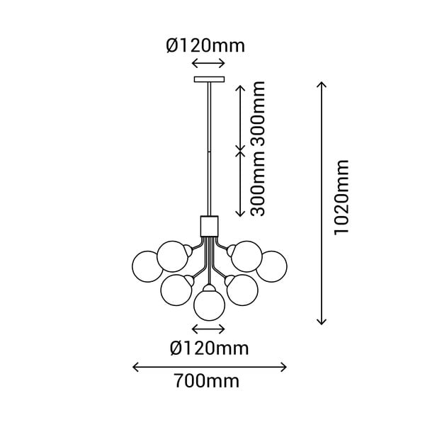 Čierno-biele závesné svietidlo SULION Musa, výška 102 cm-image-3