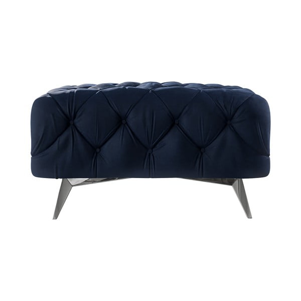 Tmavomodrá zamatová podnožka Chelsea – Ropez-image-2