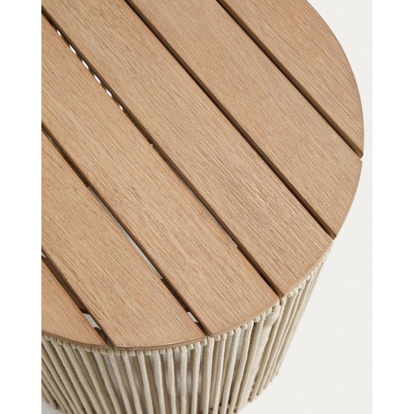 Okrúhly záhradný stolík s doskou z akácie ø 40 cm Dandara – Kave Home-image-4