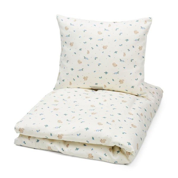 Krémovobiela detská obliečka do postieľky z bio bavlny 100x140 cm Blueberries – Cam Cam Copenhagen