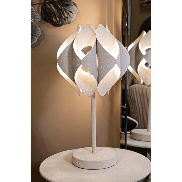 Béžová stolová lampa s kovovým tienidlom (výška  57 cm) Space – Mauro Ferretti-image-1