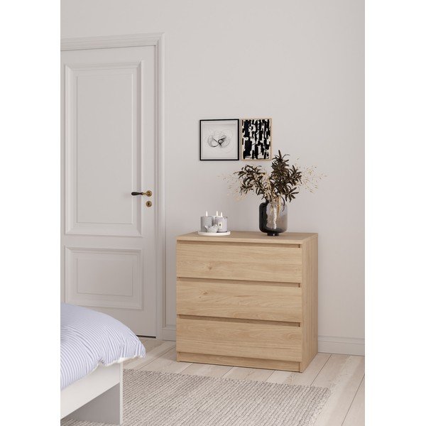 Komoda v dekore duba v prírodnej farbe 77x76x50 cm Naia – Tvilum-image-1