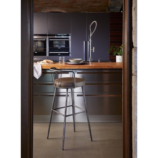 Hnedá barová stolička Kave Home, výška 92 cm-image-3