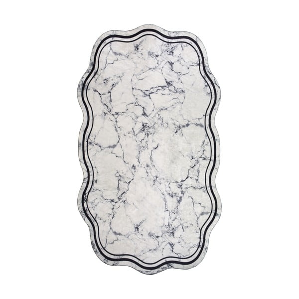 Biely/sivý koberec behúň 200x80 cm - Vitaus